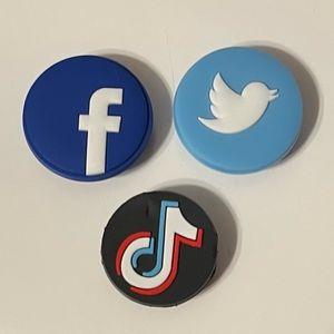 Social Media Shoe Charms